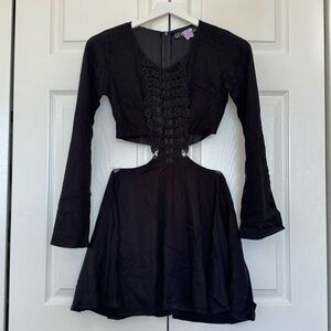 For Love And Lemons Black Long Sleeve Dress